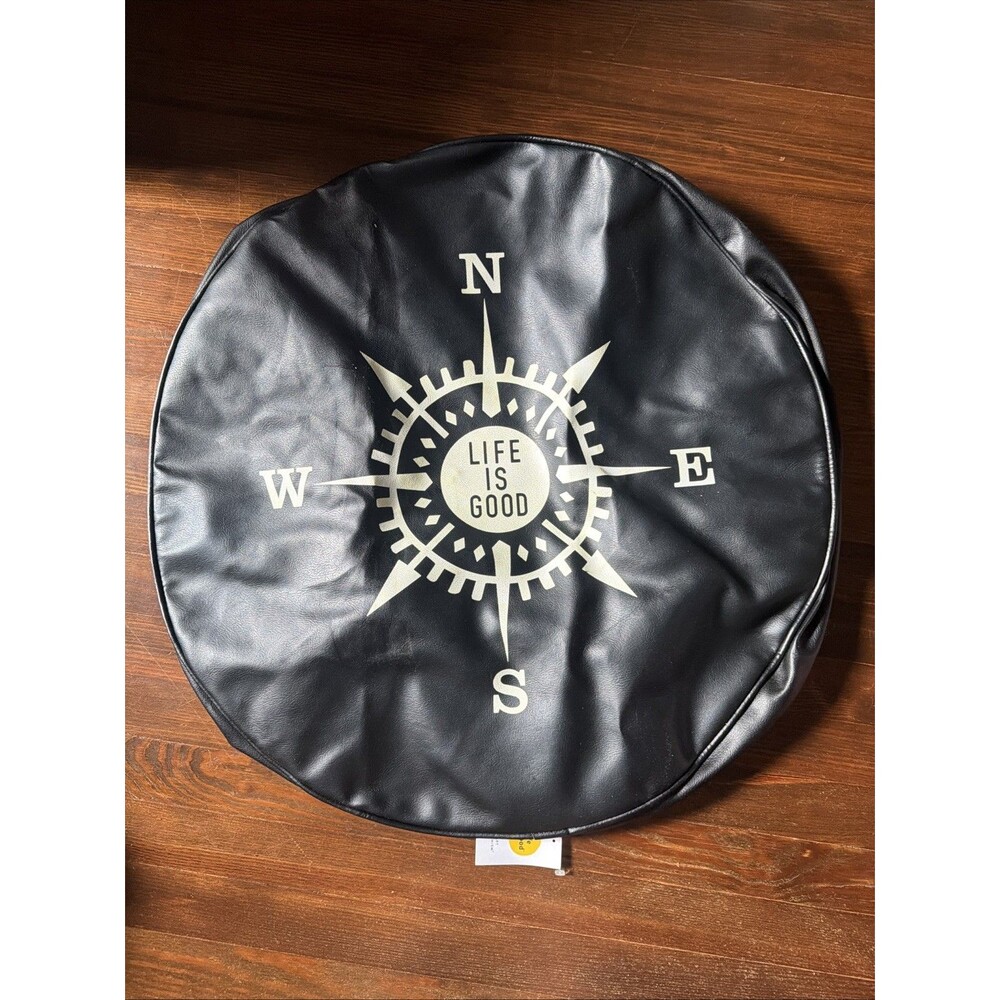 Life Is Good Compass Tire Wheel Tire Cover  NWT 30 x 10 Print Issue